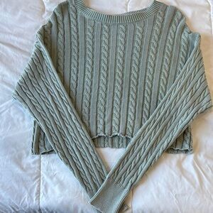 Sincerely Jules Mint Cable Knit Sweater
